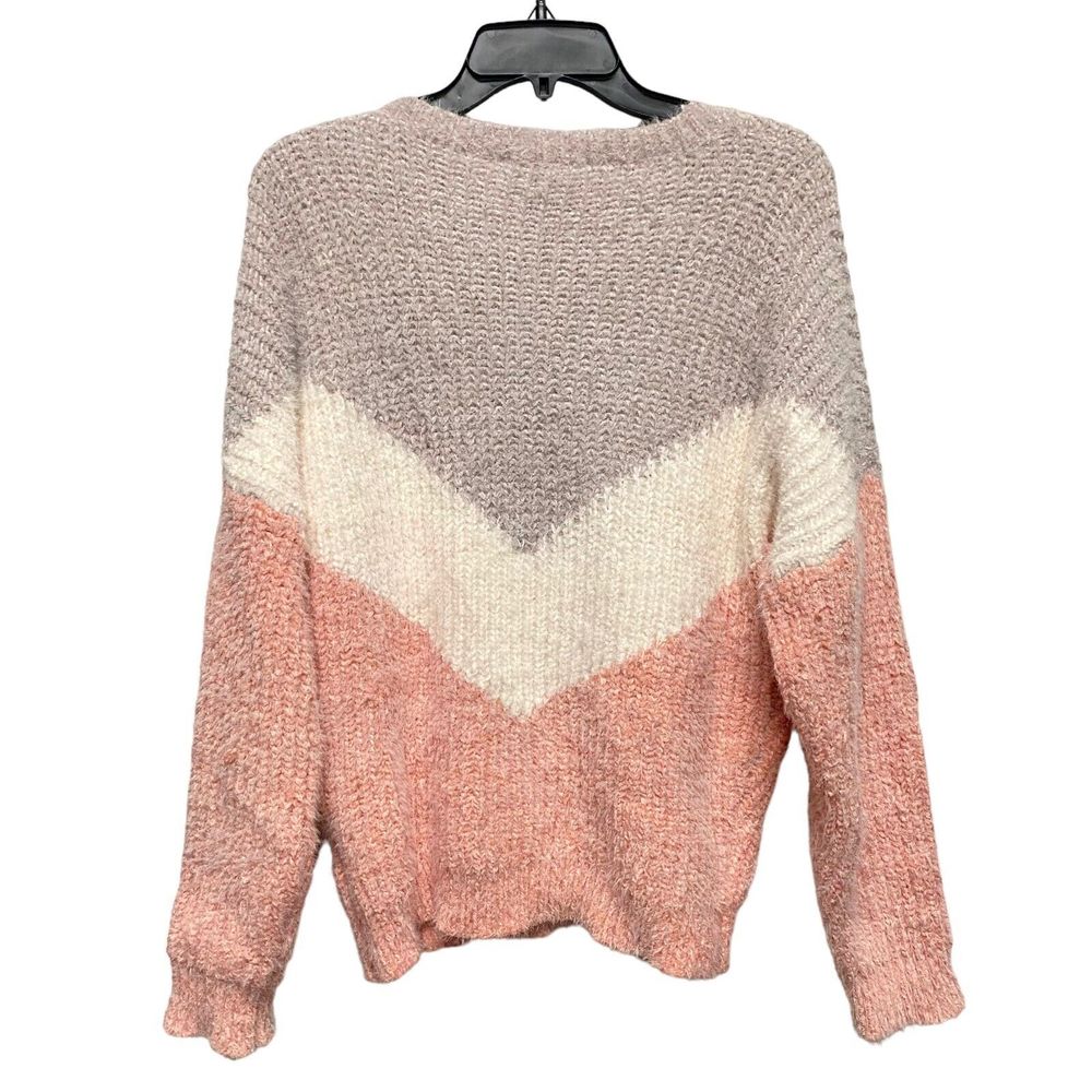 Lulu's Women's Colorblock Talk The Block Eyelash Knit Soft Sweater Size Medium - Picture 3 of 15
